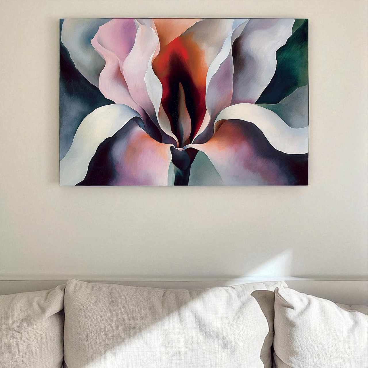 Картина «Абстрактна еротична квітка» Сучасний живопис Друк на полотні Настінний декор для спальні 60х40см, фото 1