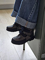 Дитячі ортопедичні шкіряні демісезонні черевики на липучках на флісі на дівчинку 34 р, фото 5