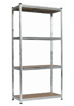 Стелаж металевий (180 х 90 х 40 см) 4 полиці, навантаження 150 кг — на полицю, Сірий, фото 1