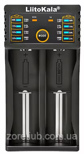 Зарядний пристрій LiitoKala Lii-202 для акумуляторів AA AAA 18650 21700 26650 14500 16340 — універсальний, ручний вибір струму, фото 1