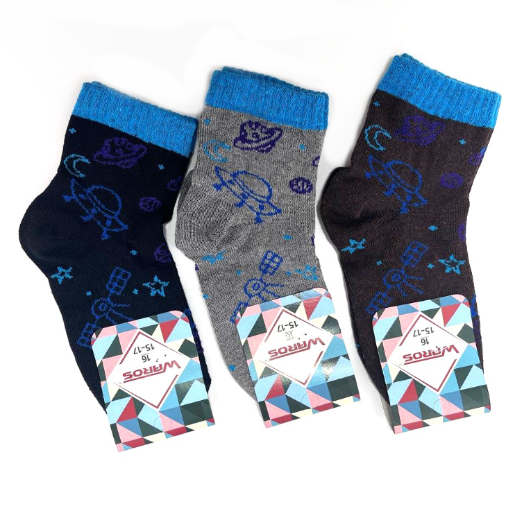 Шкарпетки дитячі 16 р. "Космос" (12 пар!) (Демісезонні) Варос, фото 1