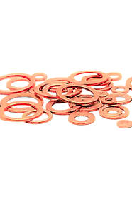 Ущільнювальна шайба; прокладка; кільце мідне; 6х10-1,0мм; 100 штук;