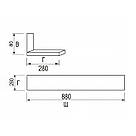 Велика полиця навісна на стіну вітальні 880 мм завширшки Декоративні настінні полиці для книжок і квітів з ЛДСП, фото 6