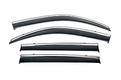 Вітровики з хромом Niken Luxury на авто Chevrolet Blazer 2018-2023 Дефлектори бічних вікон для Шевроле Блейзер