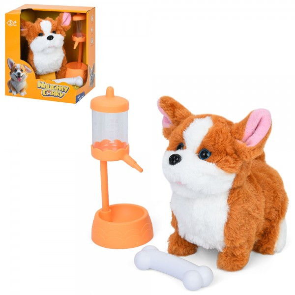 Собака 933-211E, 17см, звук, ходить, рухлива голова, аксесуари, фото 1