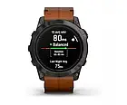 Garmin Epix Pro Gen 2 Sapphire 51mm Carbon G. DLC Tit. with Chestnut L. Band (010-02804-30) Розумний годинник, фото 4