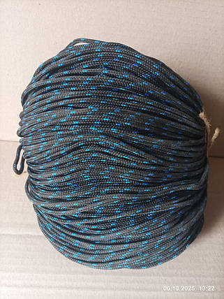 Шнур поліпропіленовий (плетений) 3 мм (чорно-синій) - 200 метрів, фото 1