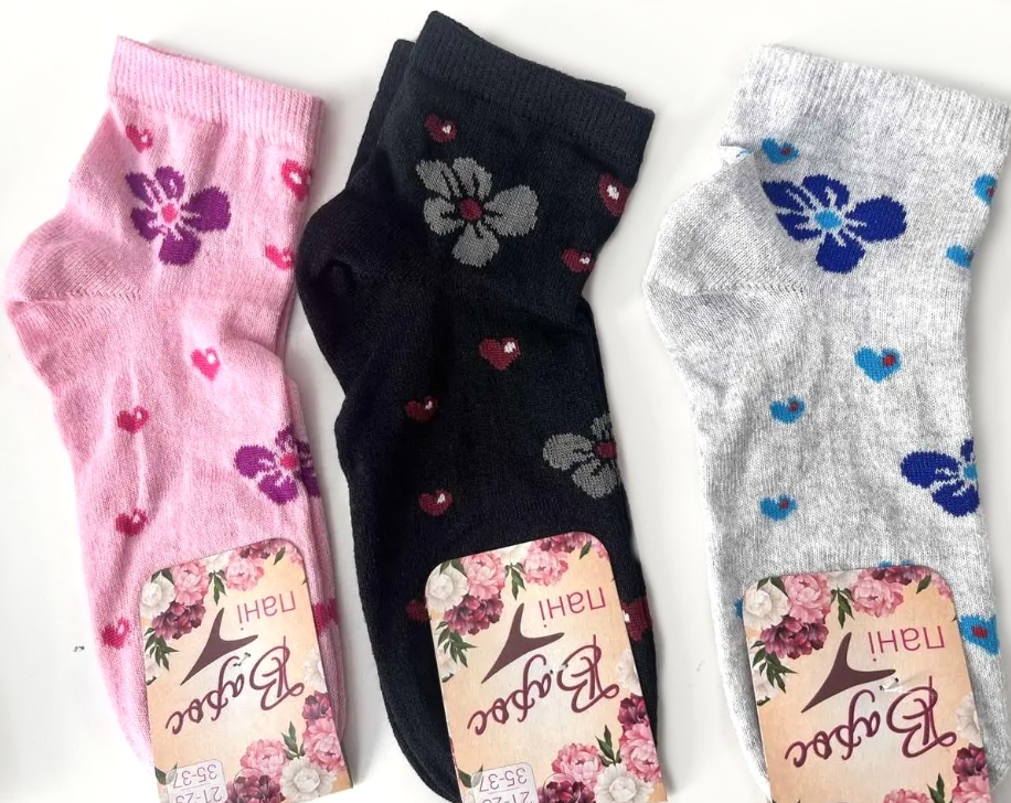 Шкарпетки підліткові укорочені стрейч 21-23р. (12 пар!) (Демісезонні) Варос, фото 1