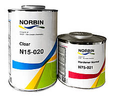 Прозорий акриловий лак NORBIN N15-020 MS 2:1 із затверджувачем (1,00л+0,50л)