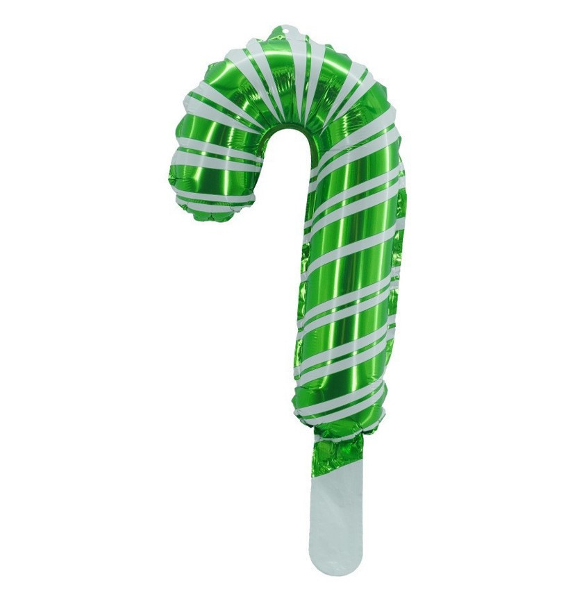 Фольгована міні-куля"Льодяник" зелений 35х22 см (Китай)