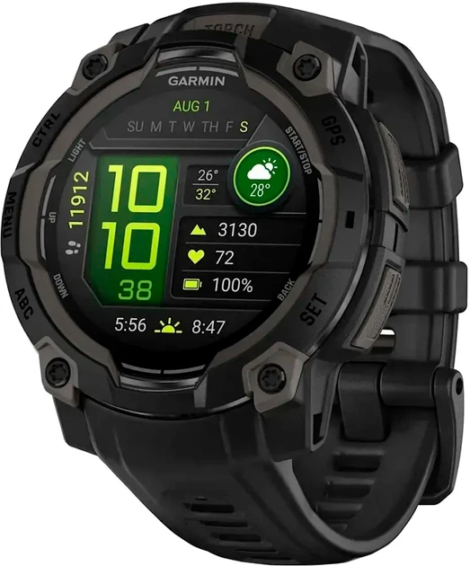Garmin Instinct 3 45mm AMOLED Black with Black Band (010-02936-00/40) Розумний годинник, фото 1