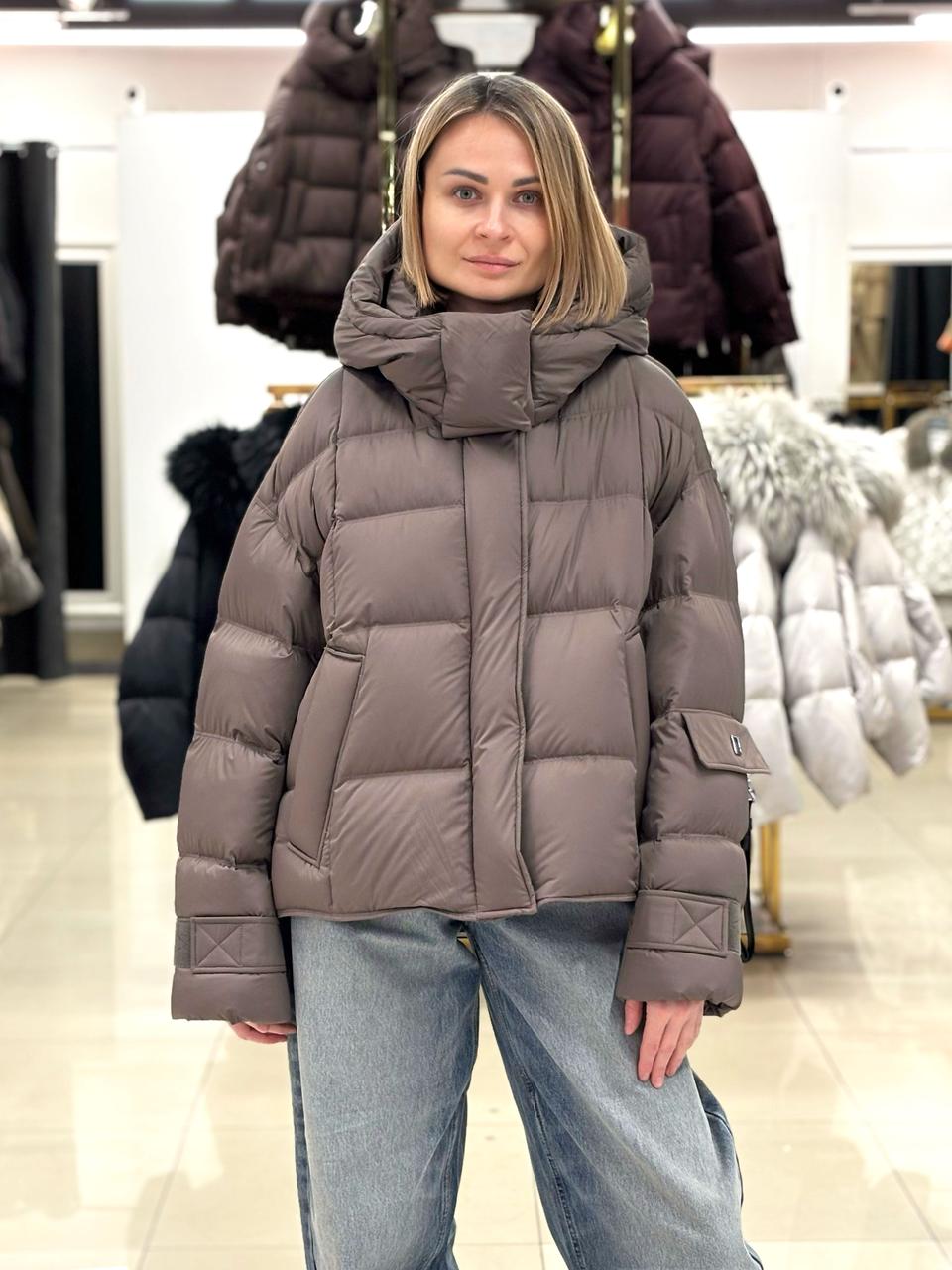 Пуховик жіночий Chanevia 25527 BRONZE, фото 1