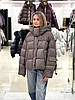 Пуховик жіночий Chanevia 25527 BRONZE, фото 2