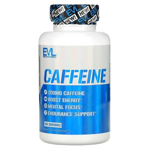 Кофеїн EVLution Nutrition CAFFEINE 200 mg (100 таблеток.), фото 1