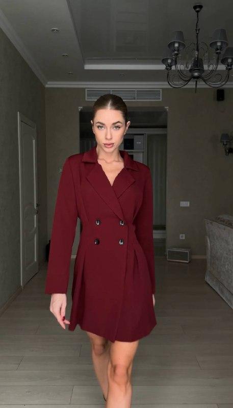 Жіноча сукня-піджак ; Колір: чорний, Бордо ; Розмір:42-44,46-48 ;, фото 1