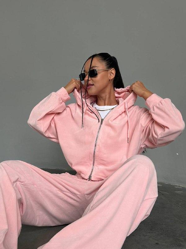 Жіночий прогулянковий костюм; Колір:пудра, беж, молоко ; Розмір: 42-44, 46-48 ;, фото 1