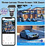Автономна зовнішня 4G камера відеоспостереження 6Мп FullHD P10 на сонячній панелі та акумуляторі нічне баченням датчик руху, фото 6