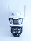Автономна зовнішня 4G камера відеоспостереження 6Мп FullHD P10 на сонячній панелі та акумуляторі нічне баченням датчик руху, фото 3