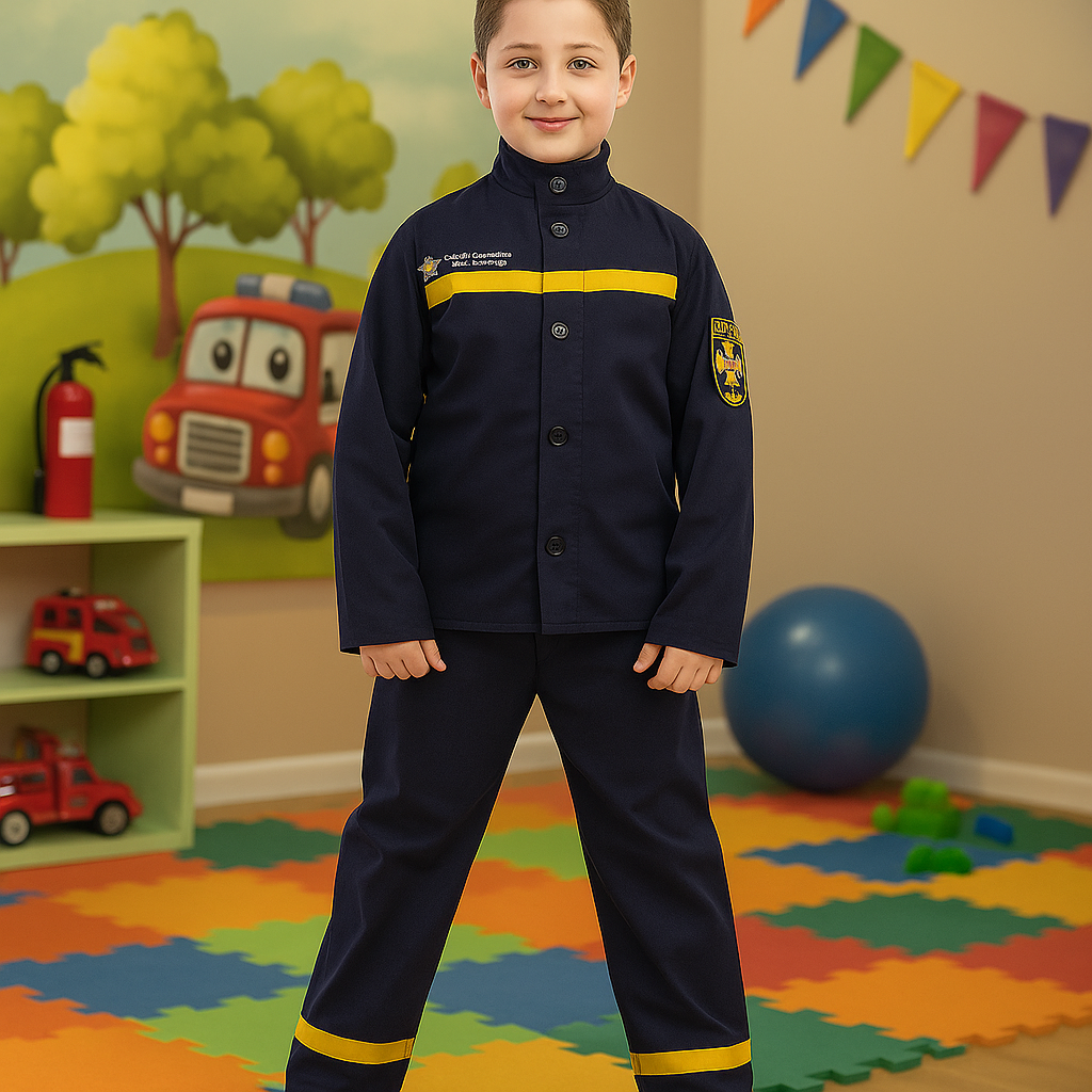Костюм дитячий "Юний рятувальник МНС" кітель та штани (зріст 128-134 см) / Ігровий дитячий набір для дитини, фото 1