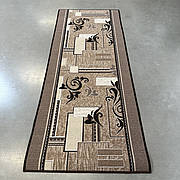 Бежева килимова доріжка на повстяній основі МУЗИКА 0,80*2