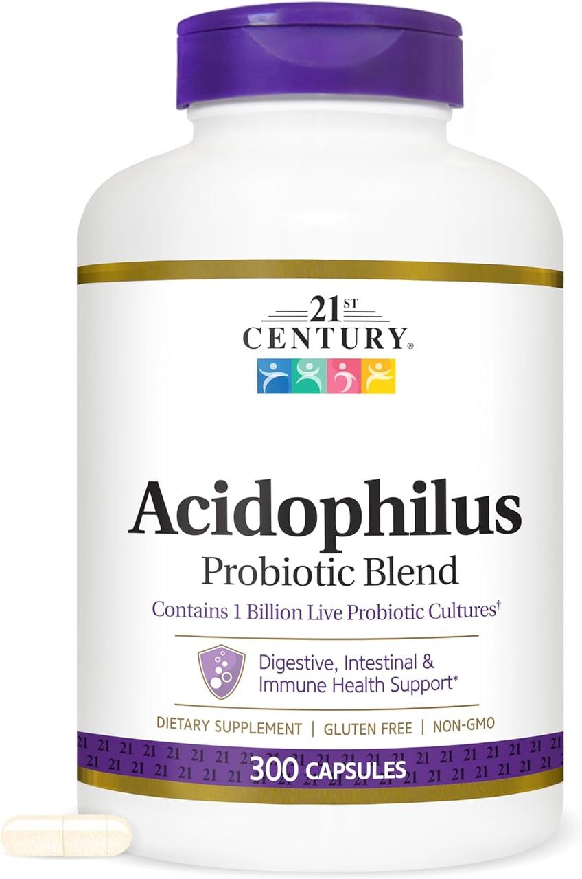 21st Century Acidophilus Probiotic Blend 300 капсул, фото 1