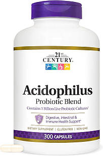 21st Century Acidophilus Probiotic Blend 300 капсул