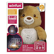 Ночник детский WinFun Stage1 Медвежонок с проектором ночного неба 0825-NL, фото 5