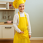 Костюм для дитини "Маленький кухар" фартух та ковпак унісекс жовтий / Карнавальний костюм для ігор та фотосесій, фото 6