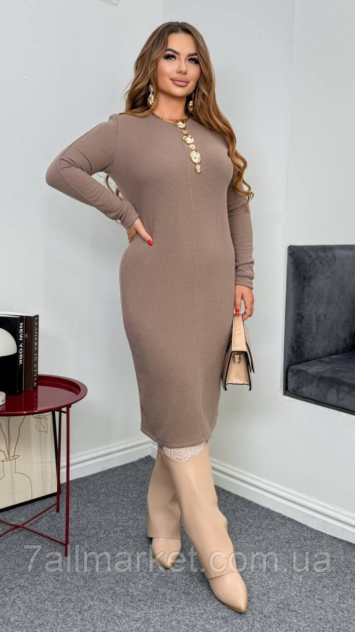 Плаття жіноче ангора рубчик р-ри 46-60 "LADA" купити недорого від прямого постачальника
