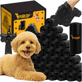 Пакети для собачих фекалій Purlov 22812 — 1000 шт + чохол