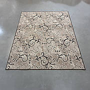 Килим бежевий з вензелями на повстяній основі ЛОЗА 1,80*2