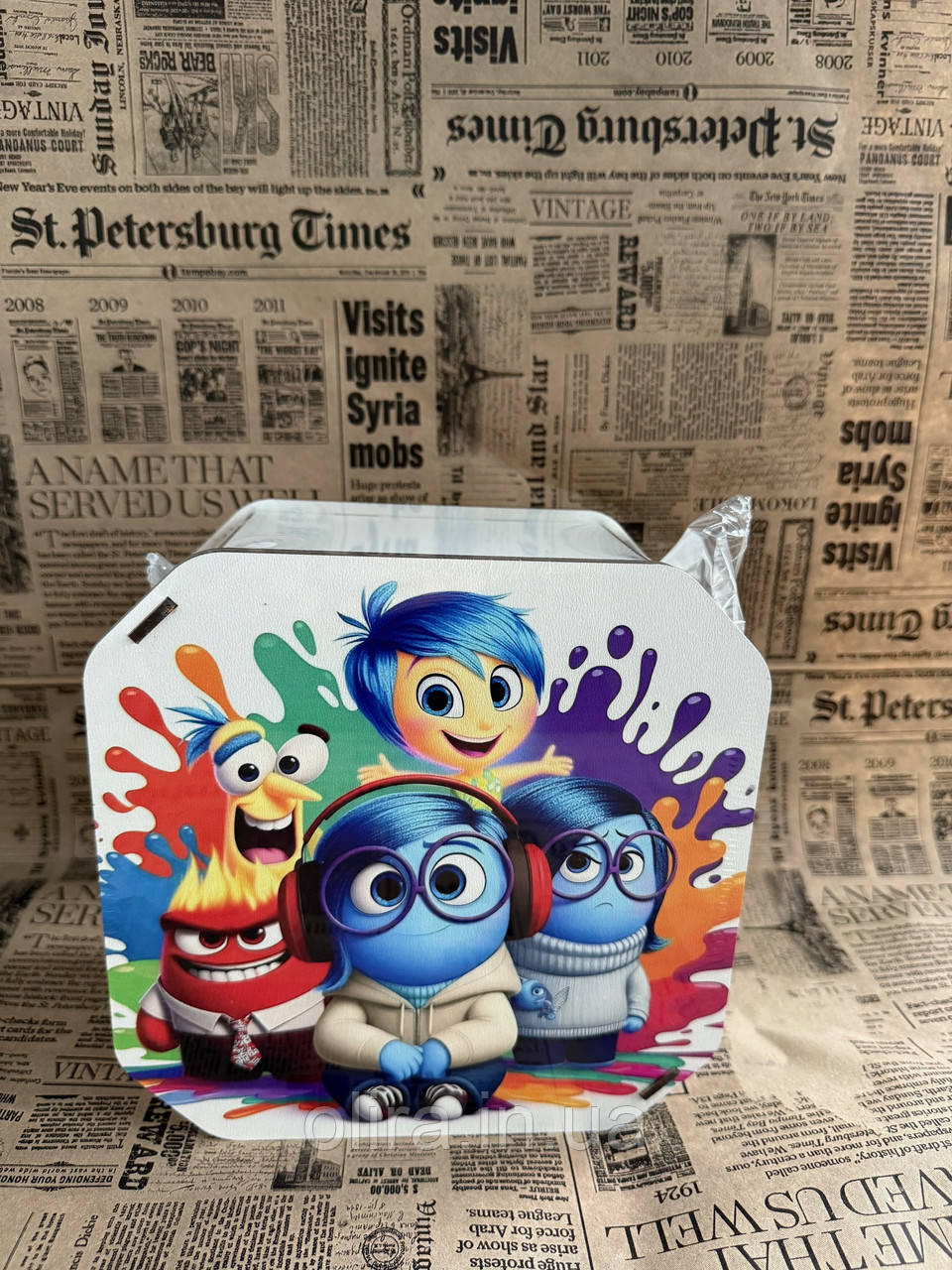 Подарунковий бокс з кришкою малий Думками навиворіт, фото 1