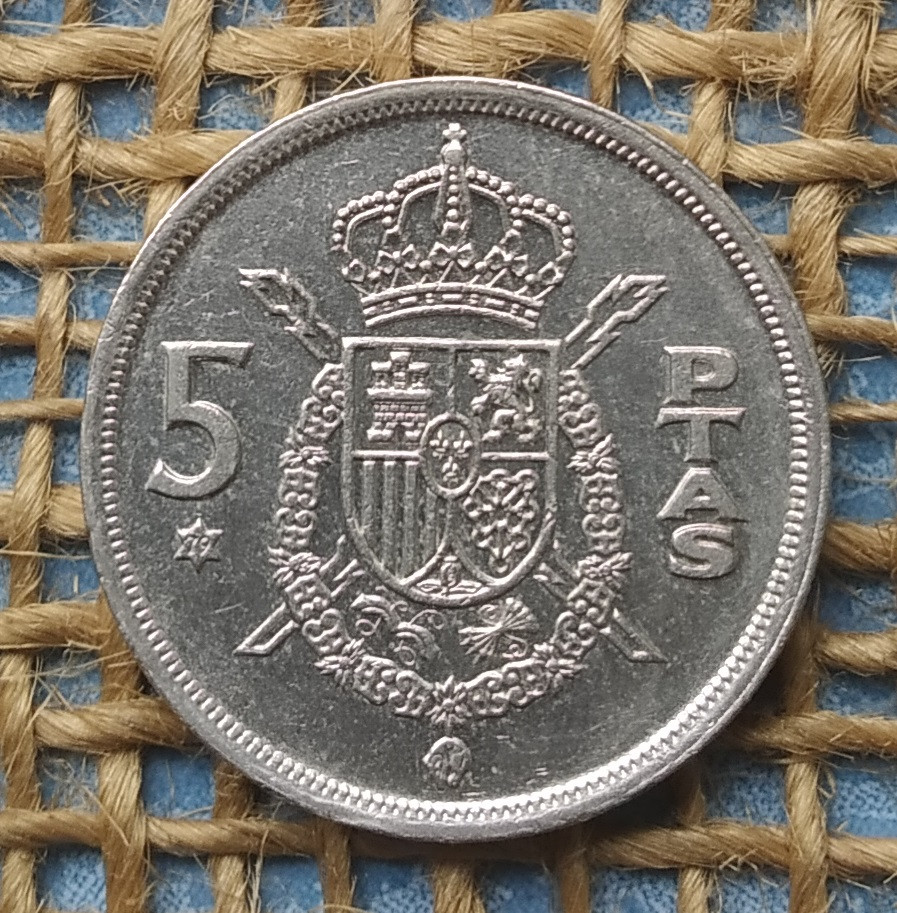 5 песет 1975 року. (79) Iспанiя, фото 1