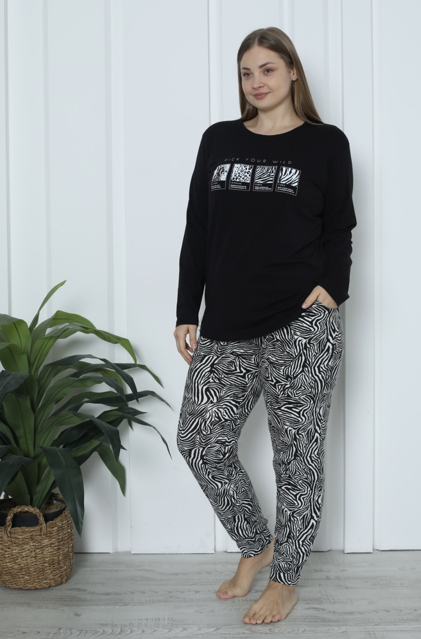 Комплект молодіжних великих розмірів із довгими штанами та кофточкою. Nicoletta 30097, фото 1