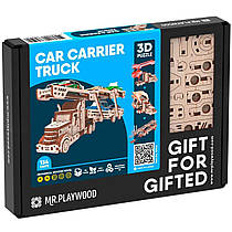 Конструктор пазл Автовоз механічна деревяна 3D модель 10106, 134 деталі