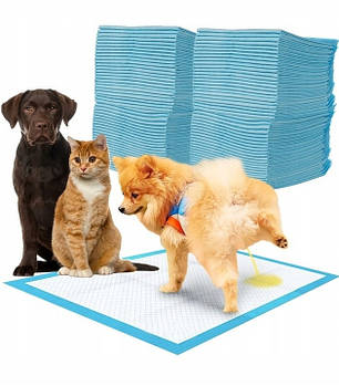 Пелюшки для собак Purlov 21600 — 50 шт, 60×60 см, 6 шарів, суперпоглинання