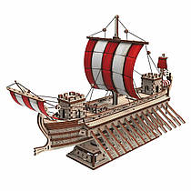 Конструктор 3D дерев'яний Mr.Playwood Імператорська трієра Чорний Скорпіон 266 деталей 10112