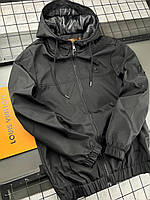 Чоловіча брендова куртка Louis Vuitton | Весняно-осіння куртка з капюшоном | Якісна плащівка LV