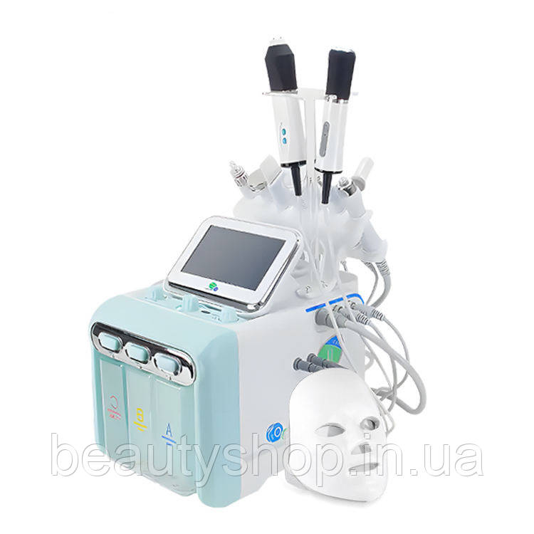 Косметологічний апарат Jumei XIO-209 9 в 1 — гідродермабразія, карбоксітерапія та ультразвукове очищення шкіри, фото 1