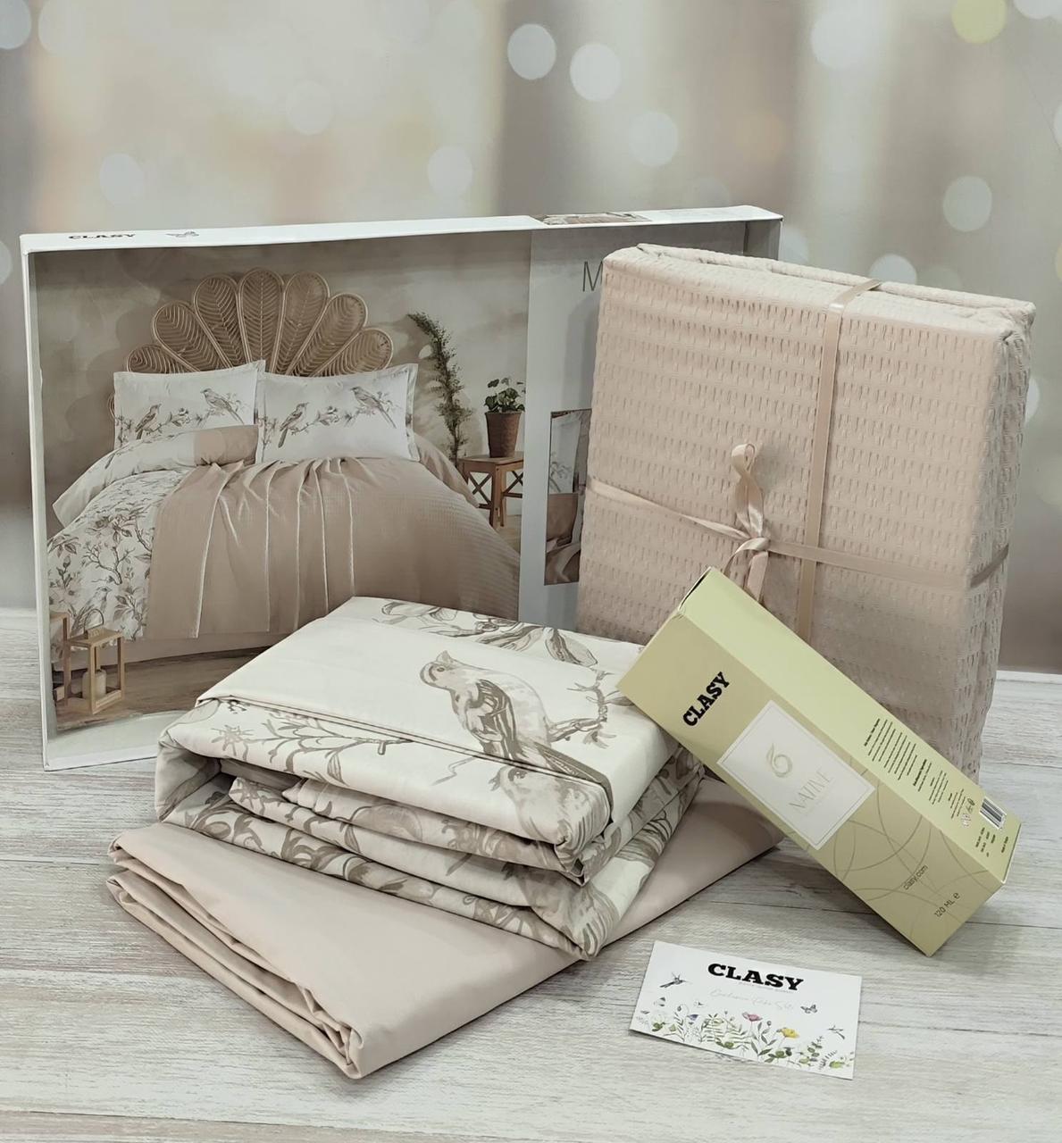 Постільна білизна Clasy з пледом і парфумои для дому євро розмір Mevlin, фото 1