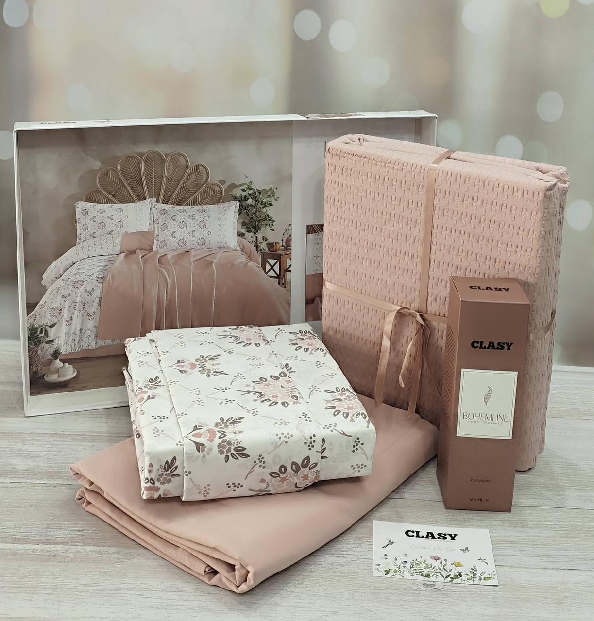 Постільна білизна Clasy з пледом і парфумои для дому євро розмір Krista, фото 1