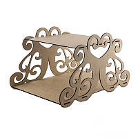 Набір-заготівля для творчості підставка для капкейків "прямокутник Ажур" з МДФ