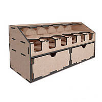 Конструктор-органайзер Фабрика Декору з МДФ для спреїв і фарб, з ящиками