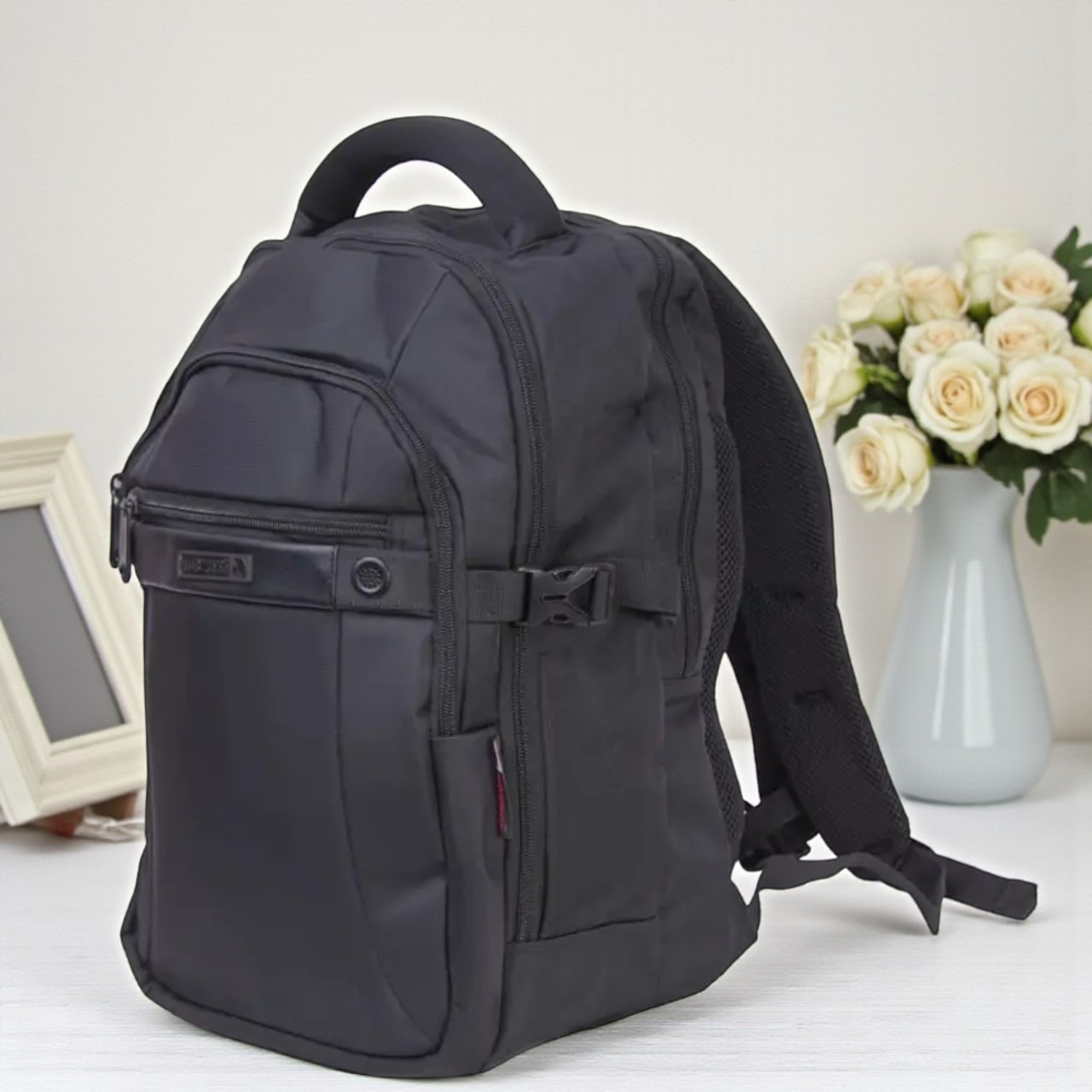 Міський стильний міцний чоловічий рюкзак Witzman повсякденний з відділенням для ноутбука чорний, фото 1