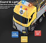 Трейлер-трек T909A “Будівельна спецтехніка” зі світлом, звуком і треком 135 см (8 машинок), фото 5