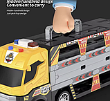 Трейлер-трек T909A “Будівельна спецтехніка” зі світлом, звуком і треком 135 см (8 машинок), фото 7