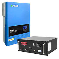 Гібридна система живлення ANENJI 6.2 кВт + LiFePO4 батарея 51.2V 100Ah