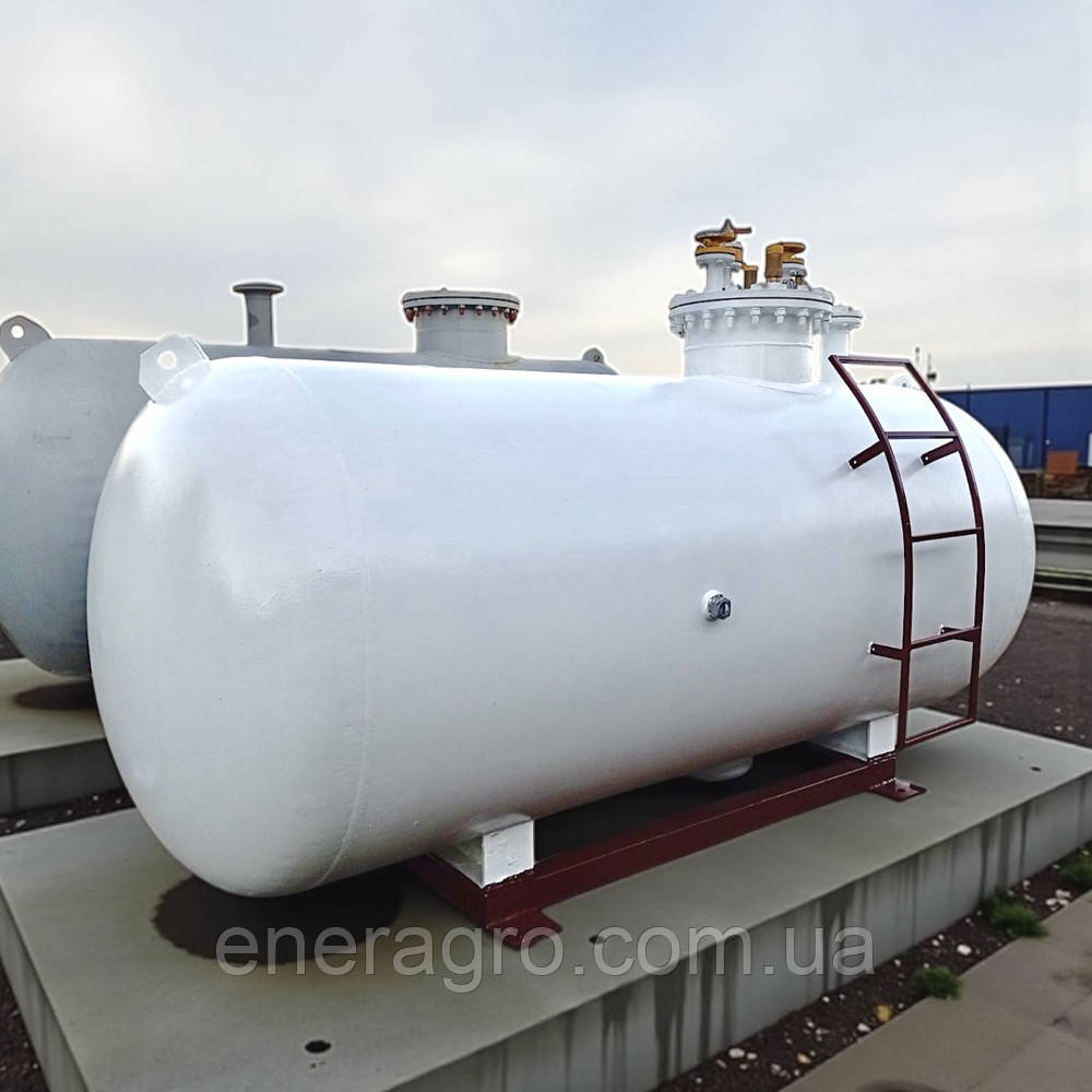 Резервуар для пропан-бутану 10 куб наземний 10000 літрів з комплектом арматури, фото 1