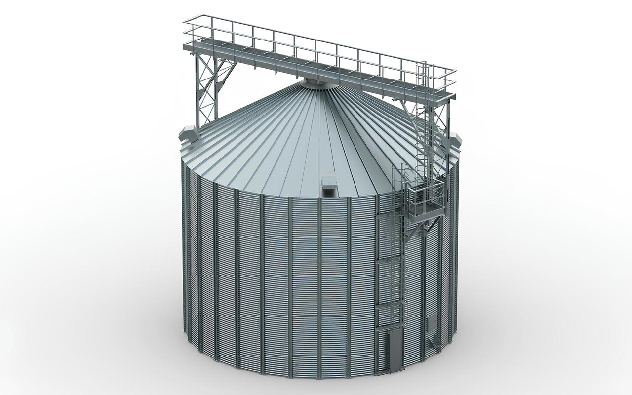 Силос зерновий SPP плоскодонний 1200-22 для зберігання зерна, діаметр 12 м, фото 1