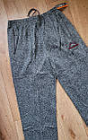 Чоловічі теплі спортивні штани трикотажні меланж на флісі 4XL р, фото 2